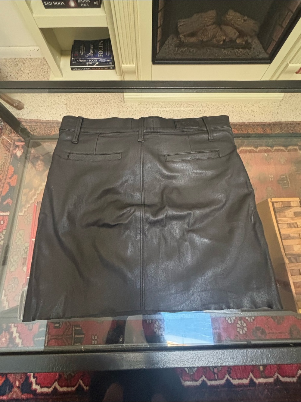 RtA Genuine Black Leather Belted Mini Skirt ✨ EUC - Picture 2 of 7